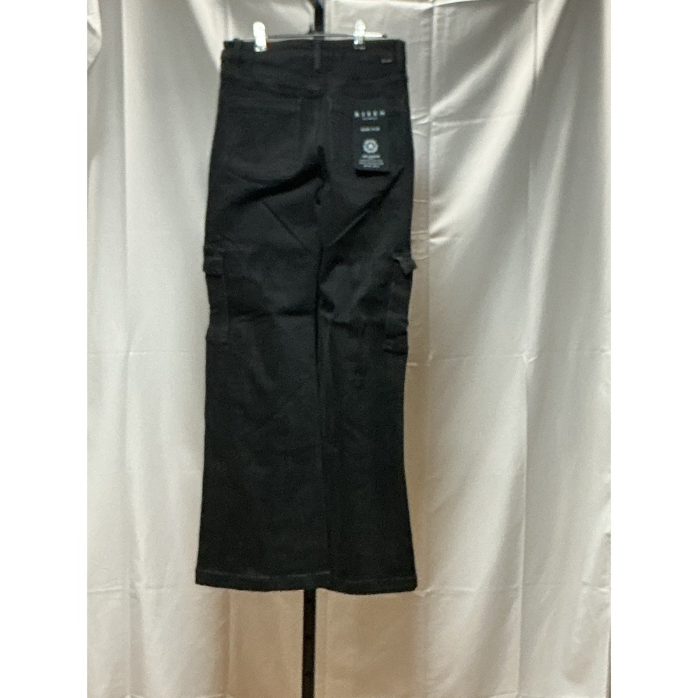 RISEN Cargo Jeans Women 9/29 Black High Rise Wide Leg Utility NWT RDP5489HD
